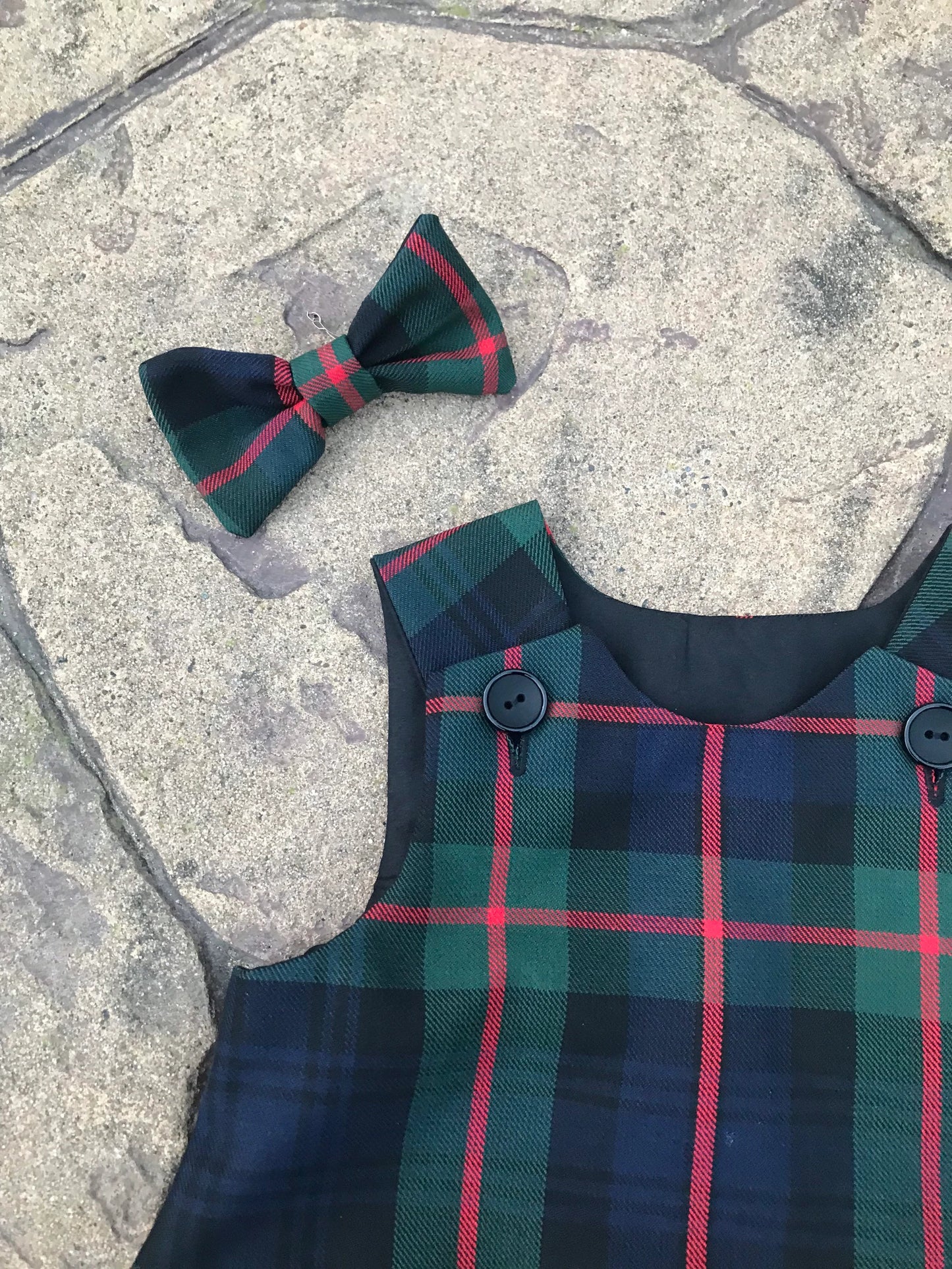 Murray of Athol Tartan, Pinafore and Hair Bow Set