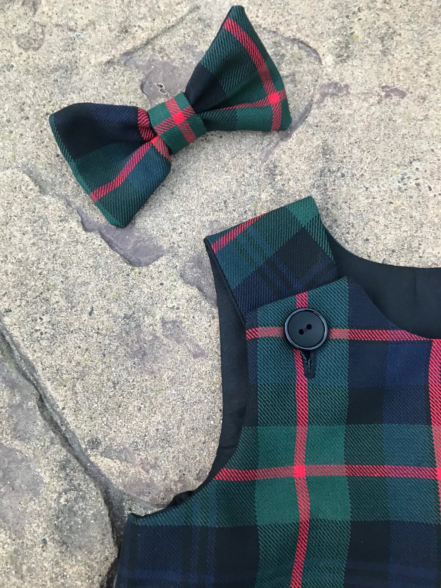 Murray of Athol Tartan, Pinafore and Hair Bow Set