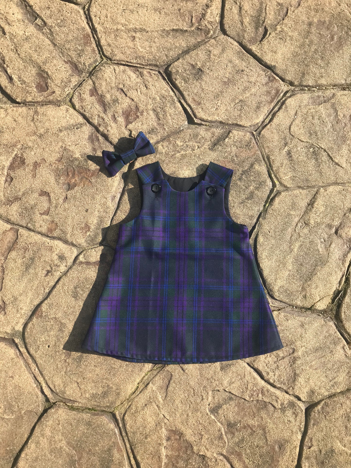 Spirit of Scotland Tartan, Pinafore and Hair Bow Set