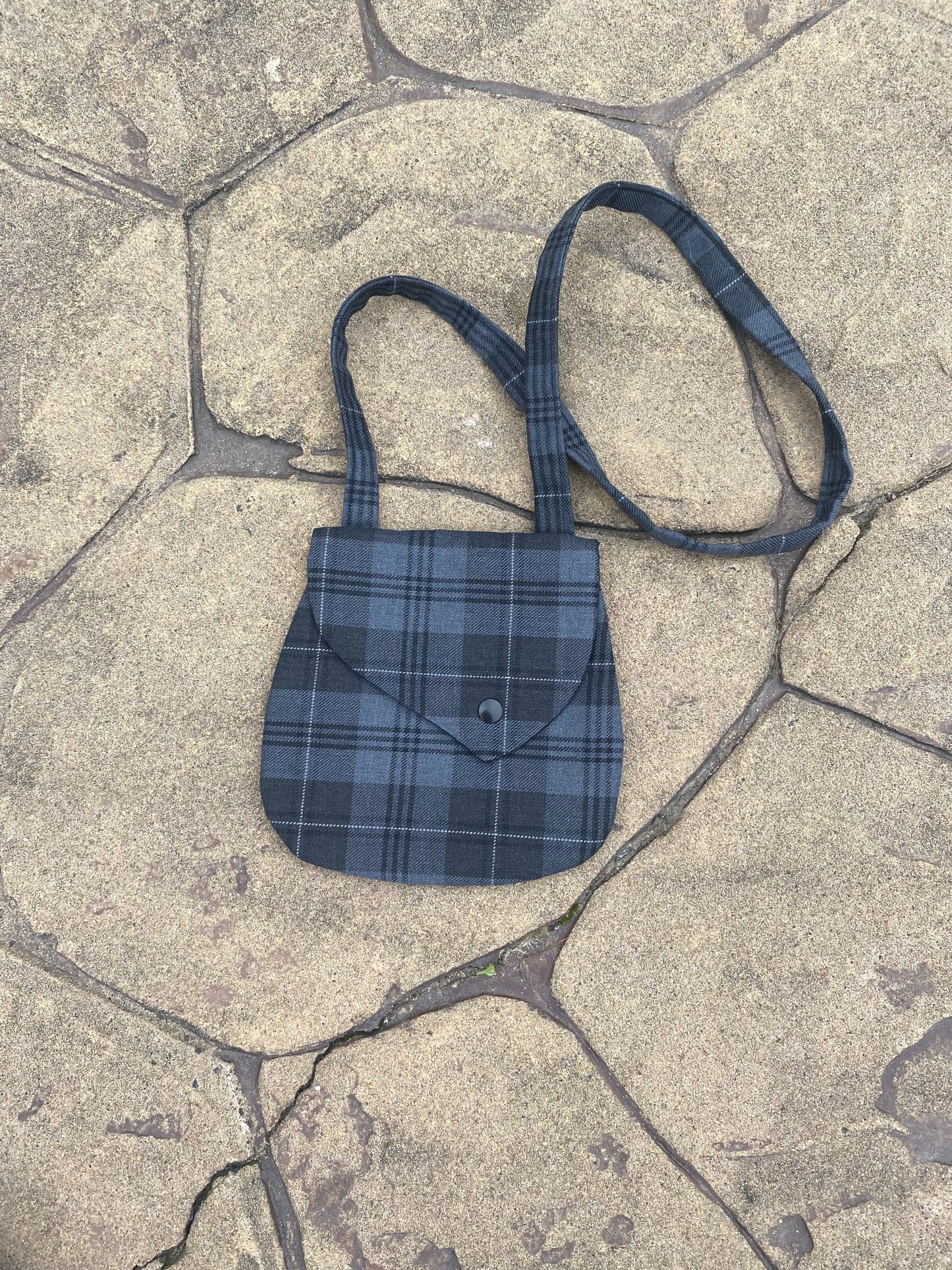 Grey Granite Tartan Children's Bag