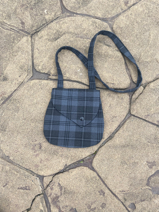 Grey Granite Tartan Children's Bag