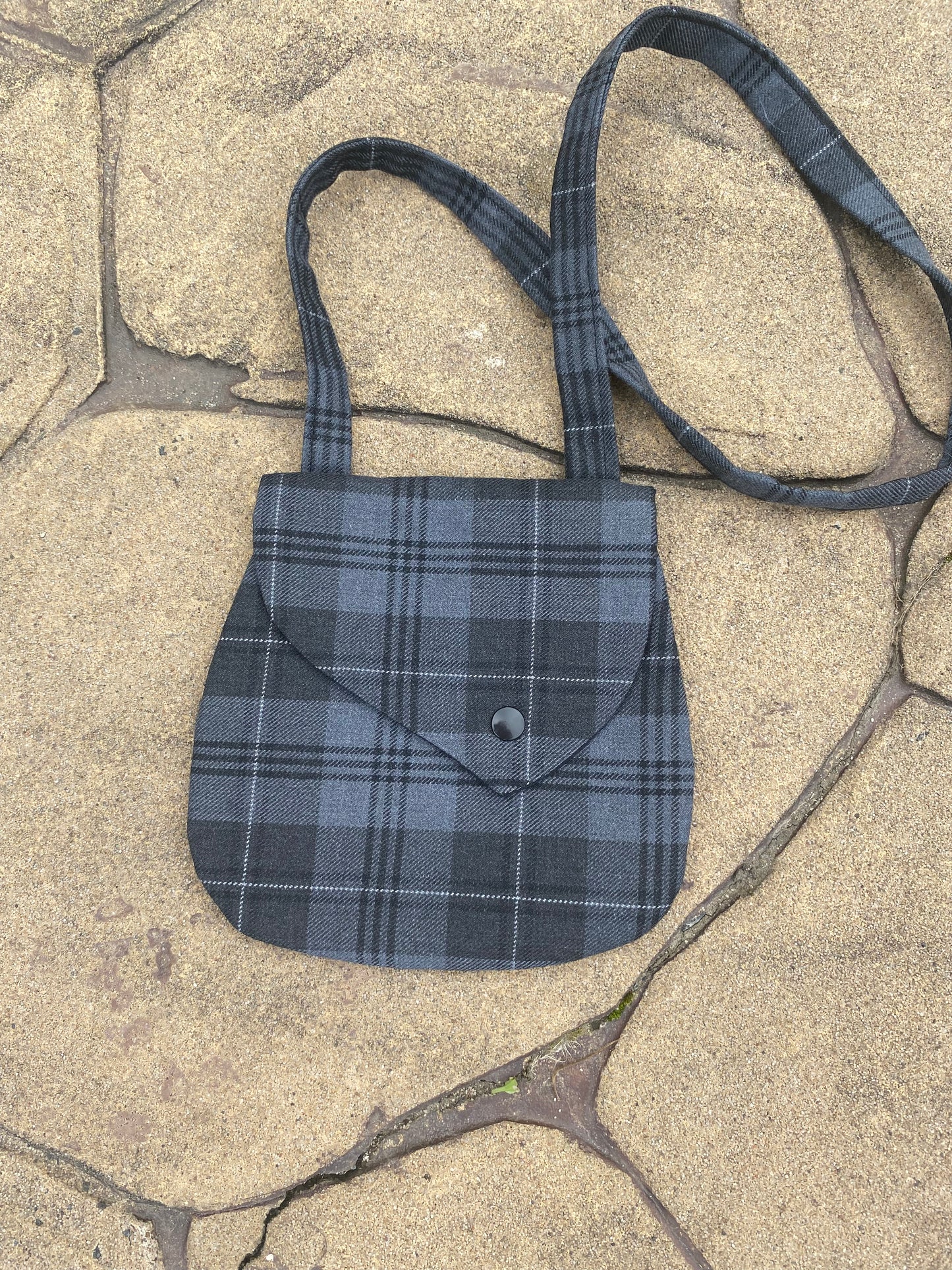 Grey Granite Tartan Children's Bag