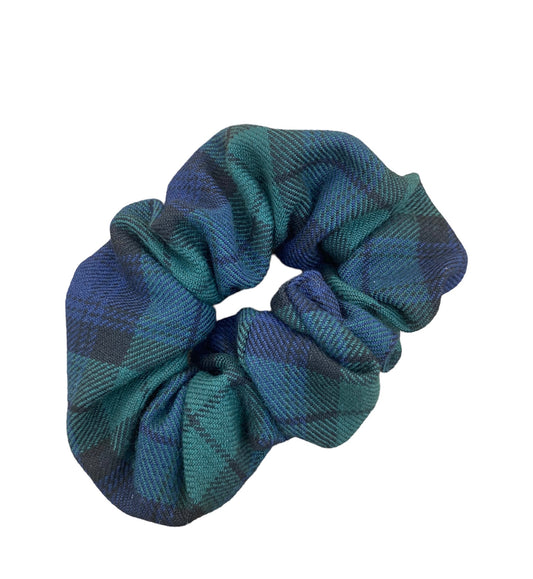 Black Watch Tartan Hair Scrunchie