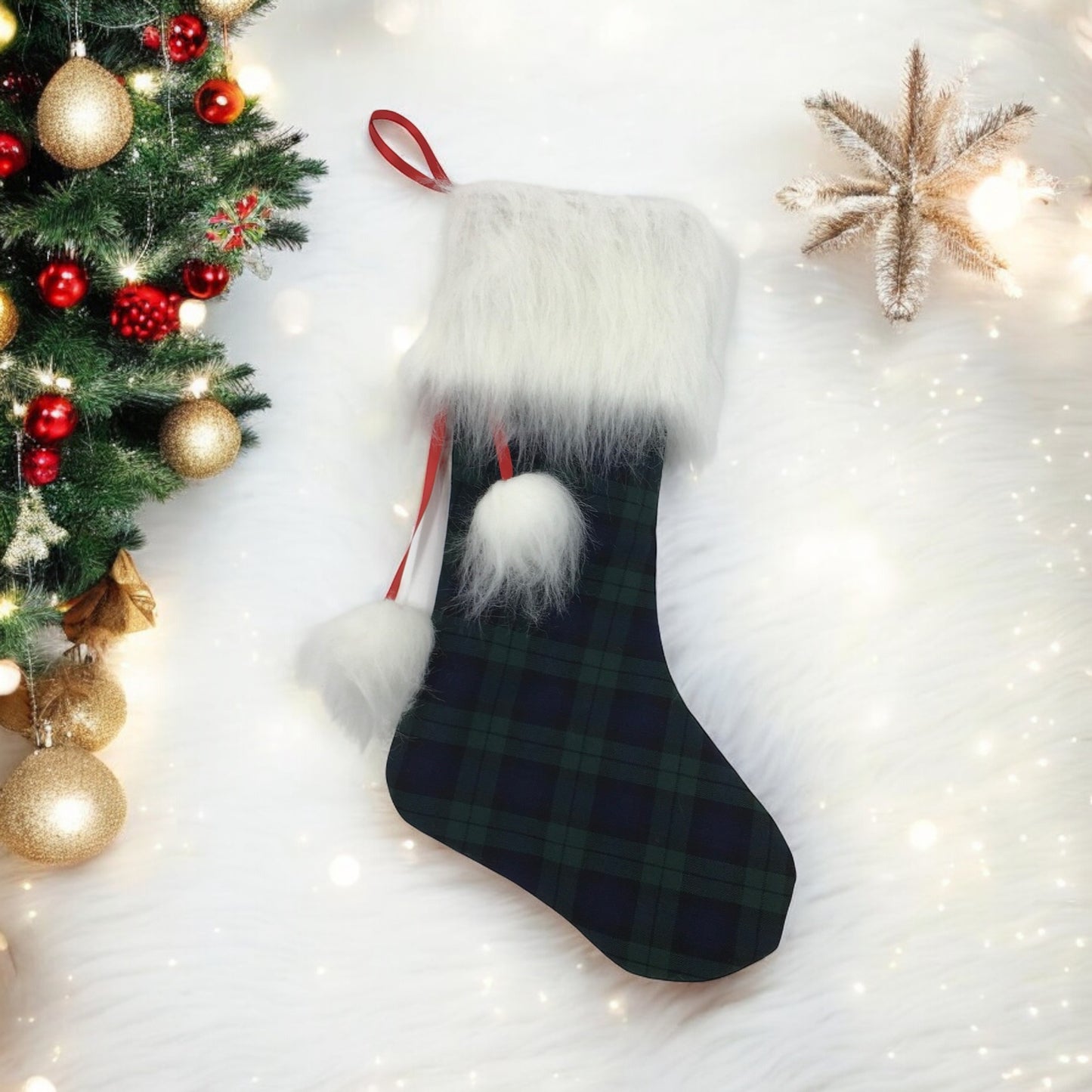 Black Watch Tartan Christmas Stocking