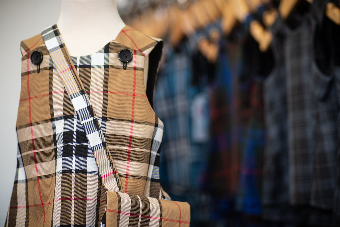 Thomson Tartan, Pinafore and Hair Bow Set