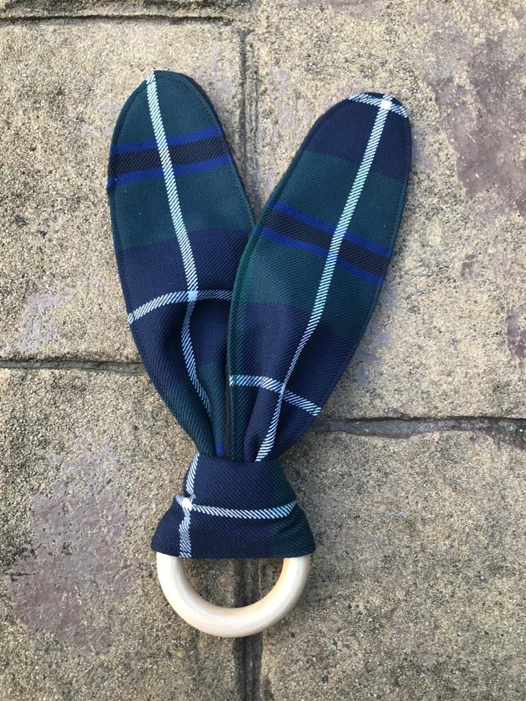 Douglas Tartan Bunny Ear Teether