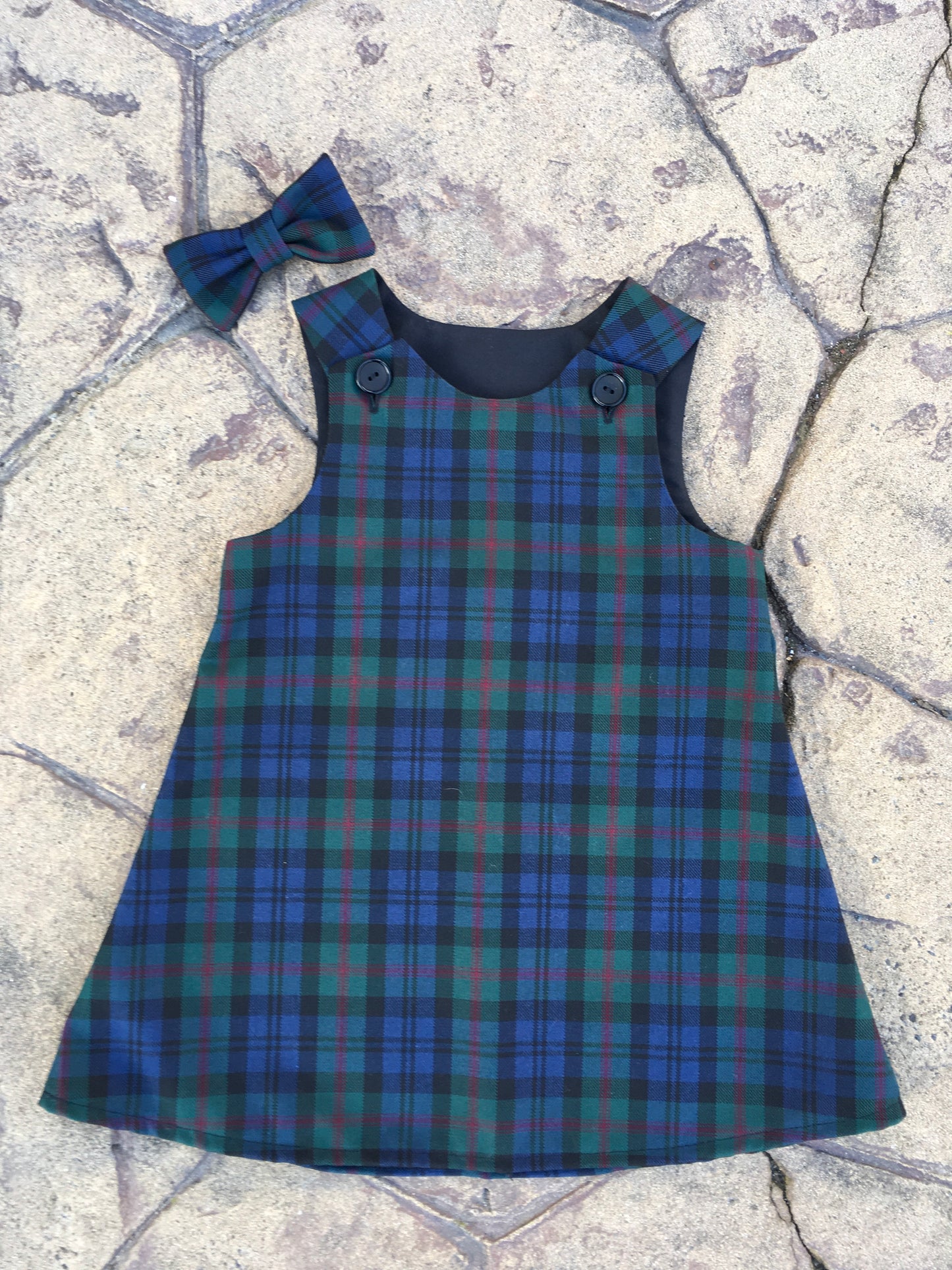 Baird Tartan, Pinafore & Hair Bow Set