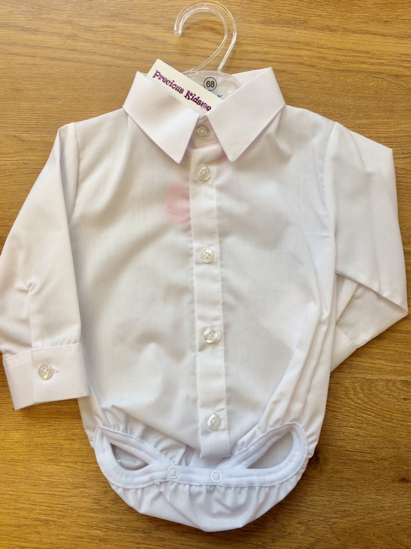 Boys White Bodysuit Shirt