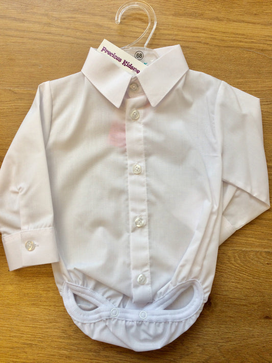 Boys White Bodysuit Shirt