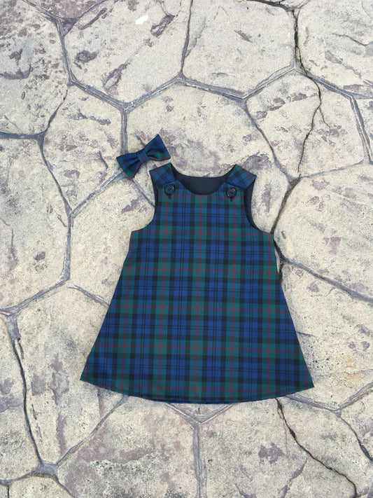 Baird Tartan, Pinafore & Hair Bow Set