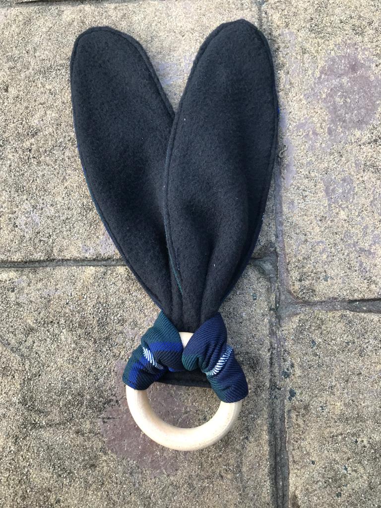Douglas Tartan Bunny Ear Teether