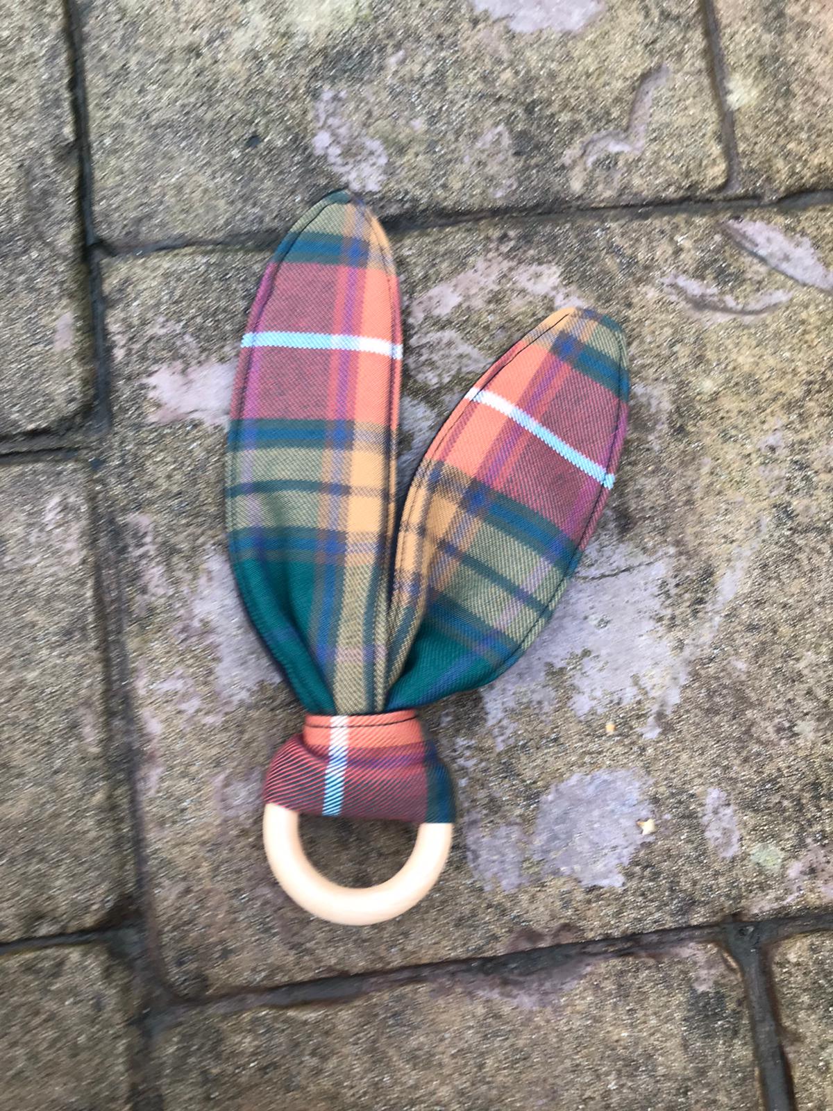 Buchanan Ancient Tartan Bunny Ear Teether