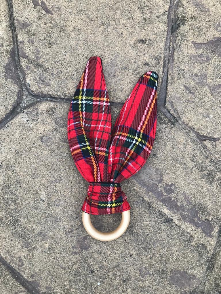Royal Stewart Bunny Ear Teether