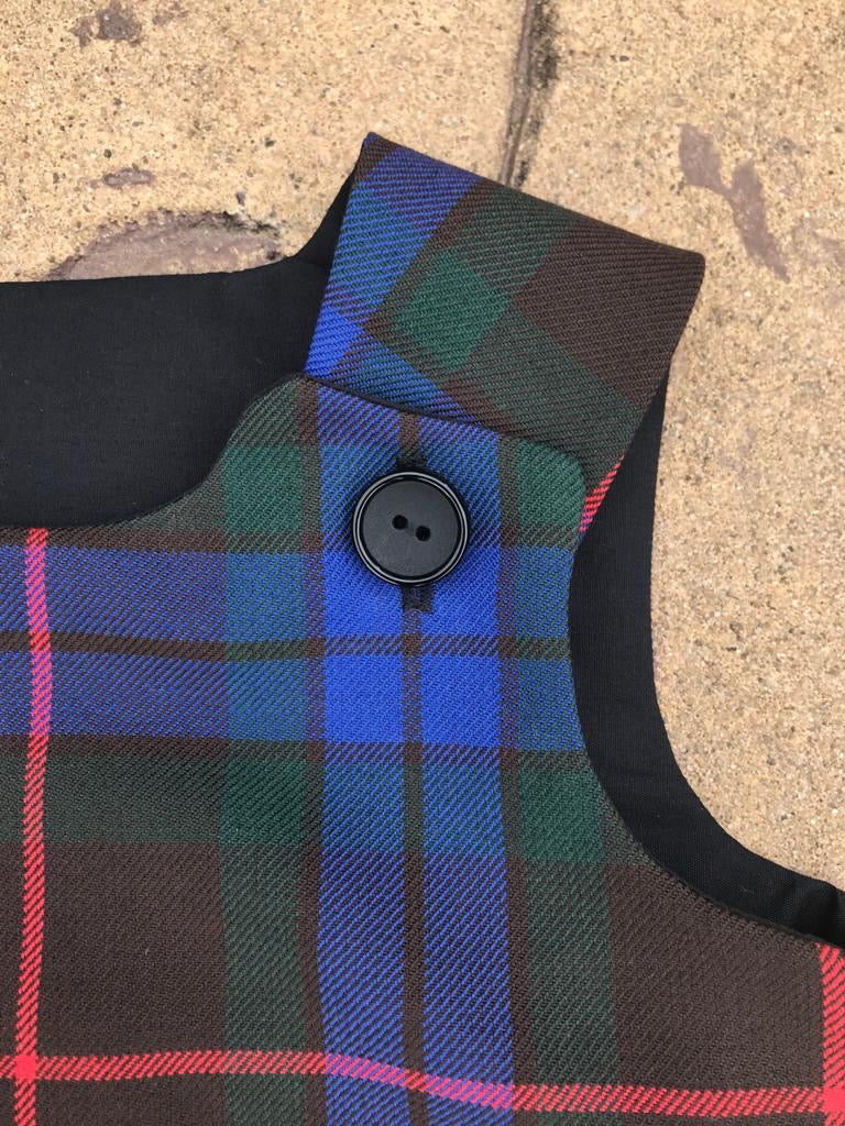 Fraser Ancient Hunting Tartan, Pinafore and Hair Bow Set