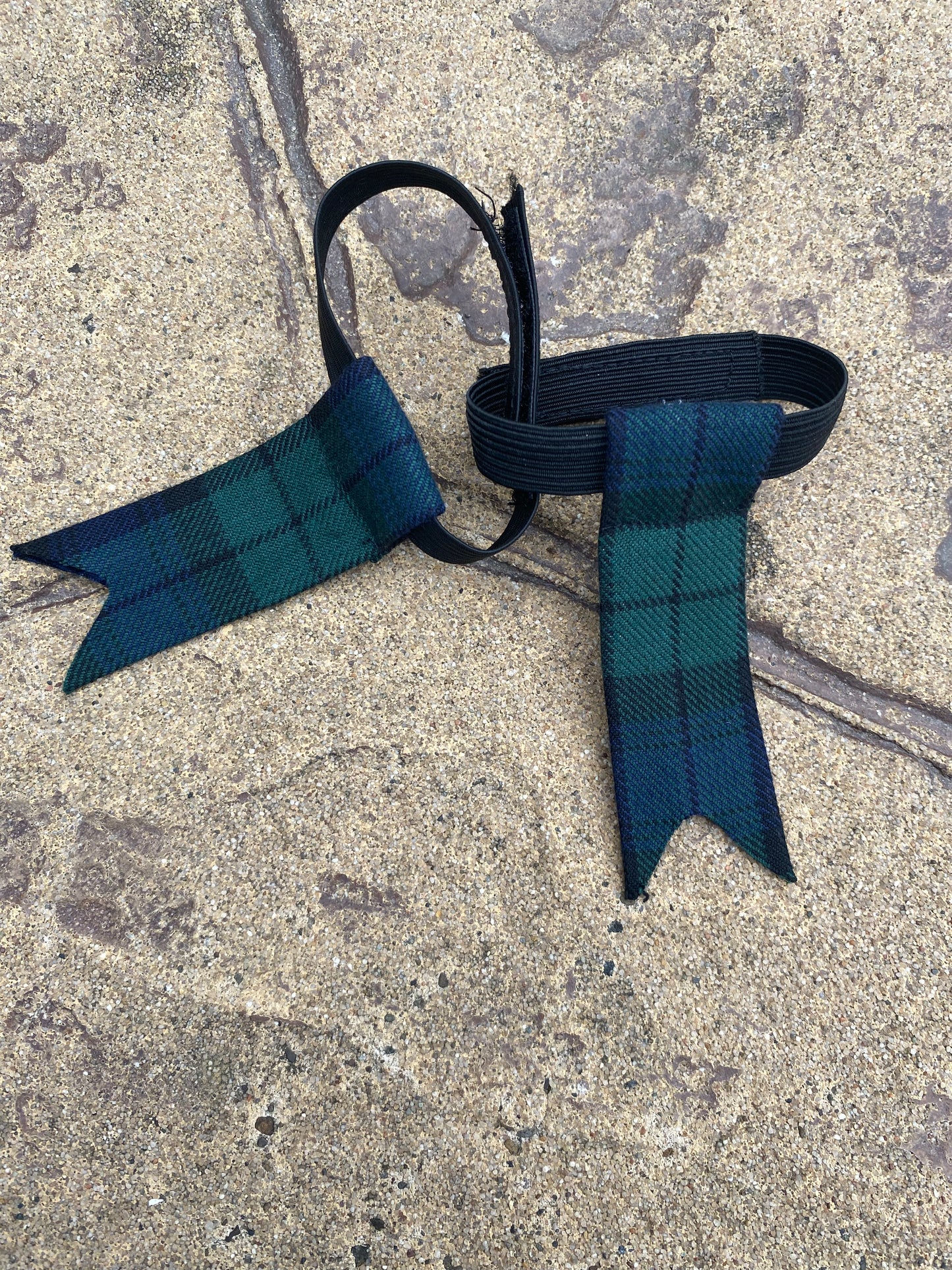 Black Watch Tartan Kilt Hose Sock Flashes, babies, children