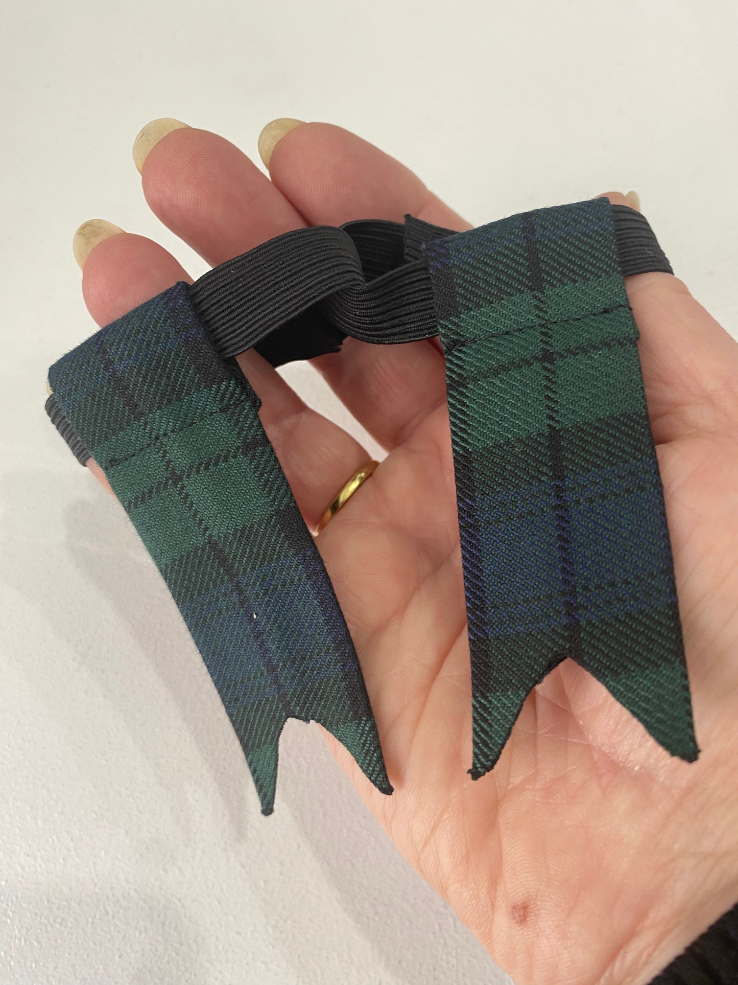 Black Watch Tartan Kilt Hose Sock Flashes, babies, children
