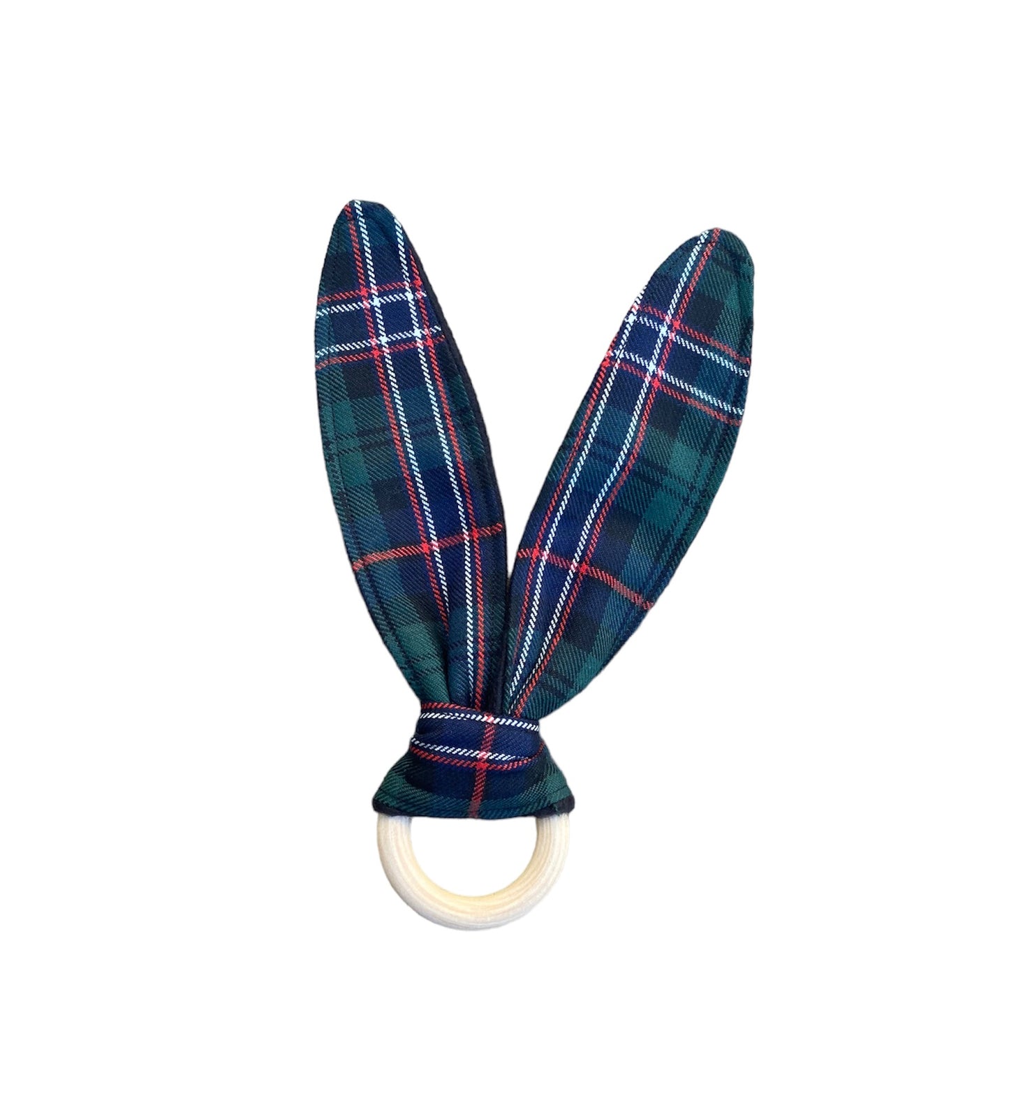 Scottish National Tartan Bunny Ear Teether