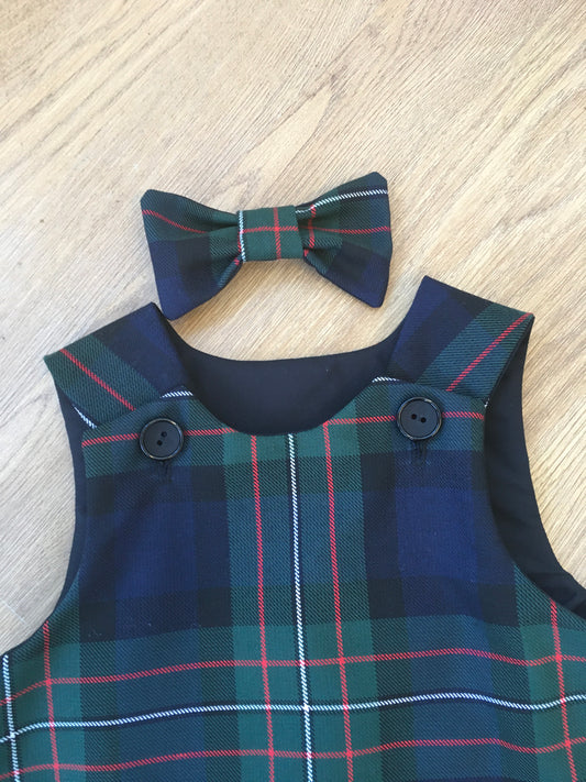 Ferguson Tartan, Pinafore and Hair Bow Set