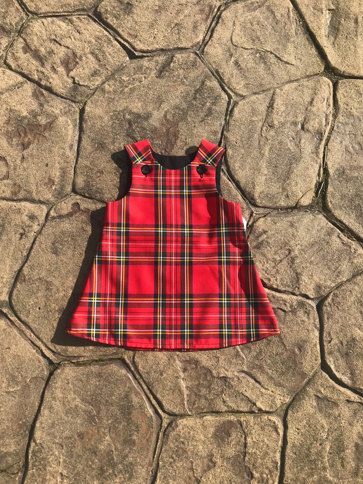 Royal Stewart Tartan, Pinafore and Hair Bow Set