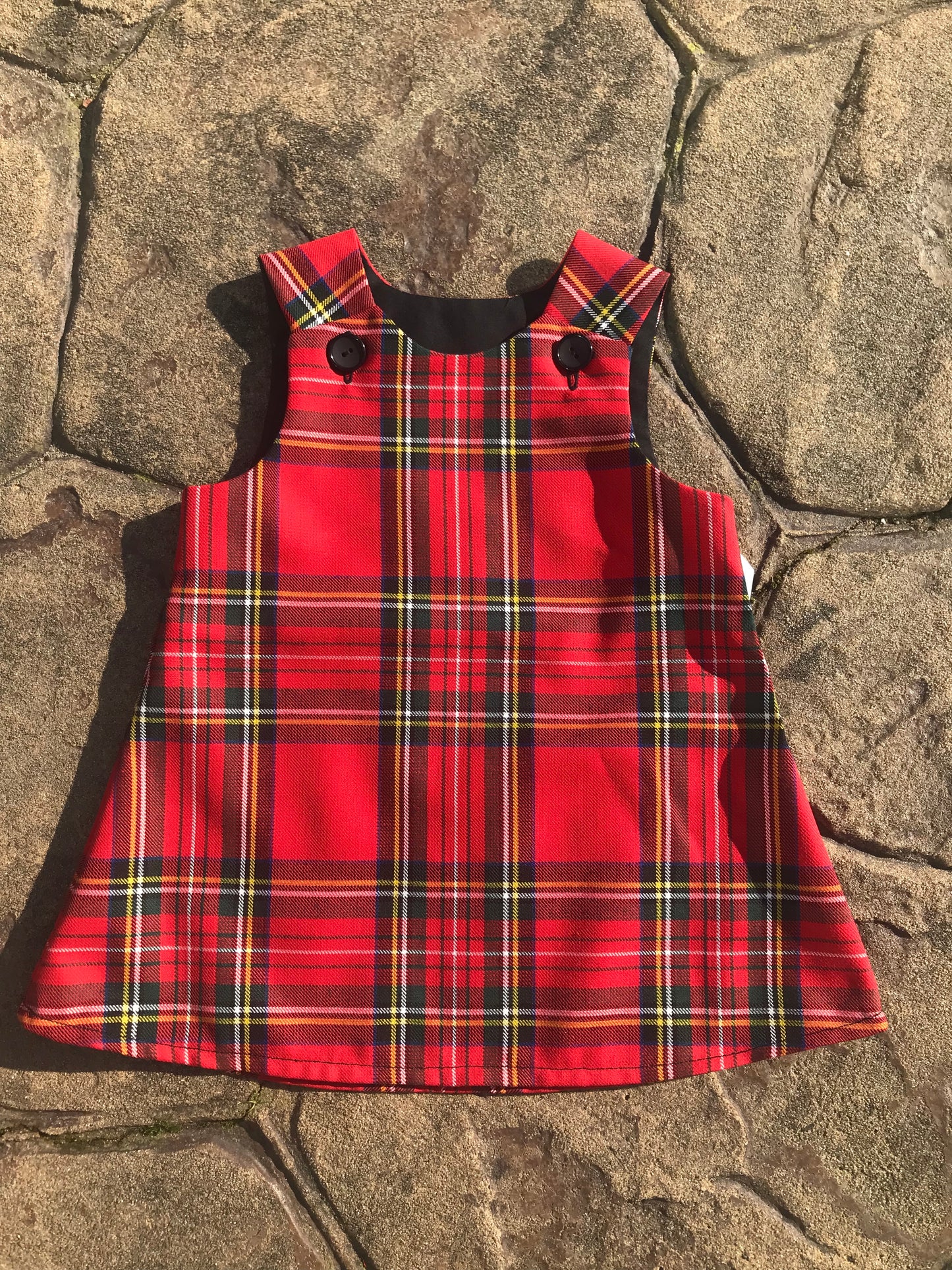 Royal Stewart Tartan, Pinafore and Hair Bow Set