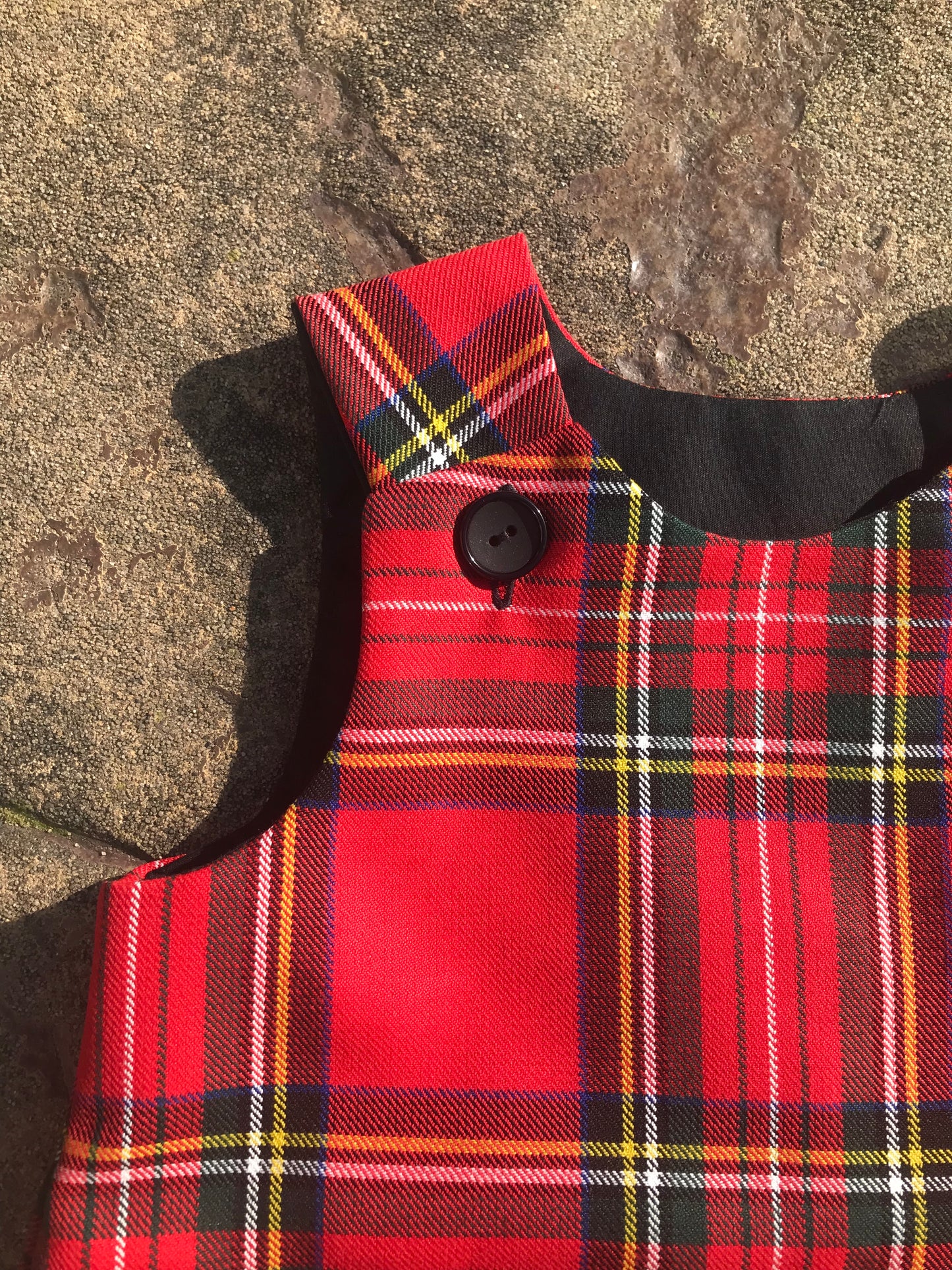 Royal Stewart Tartan, Pinafore and Hair Bow Set