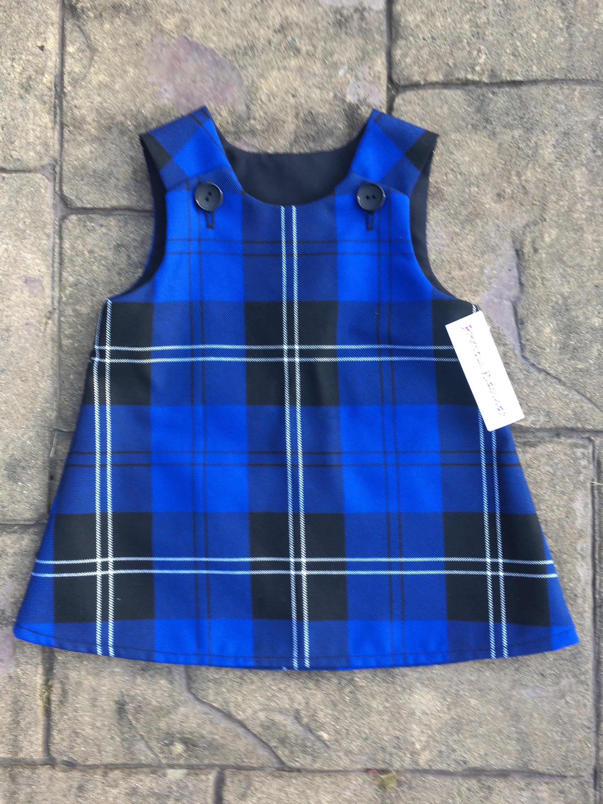 Blue sales tartan pinafore